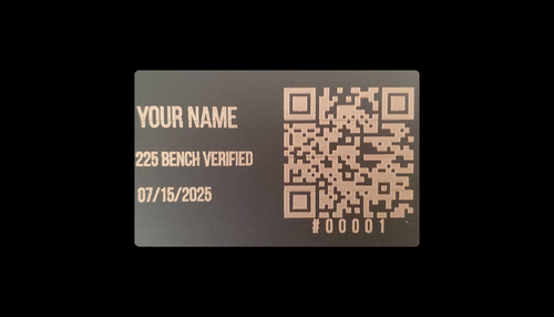 Plated Bench Card