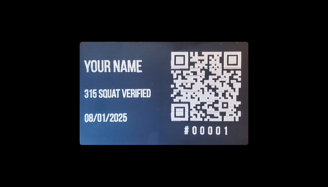 Plated Squat Card
